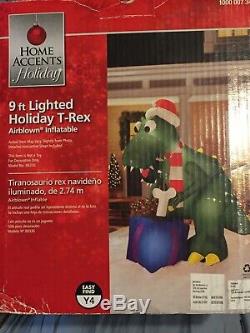 Gemmy 9' Long T-REX Dinosaur withBone Christmas Lighted Airblown Inflatable-NEW