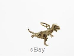 Gold T-rex Dinosaur Pendant. Hallmarked 9 Carat Gold T-rex Dinosaur Pendant