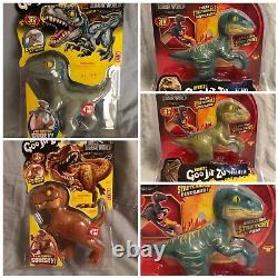 Goo Jit Zu Jurassic World Echo Charlie Blue T-Rex 2 Complete Sets