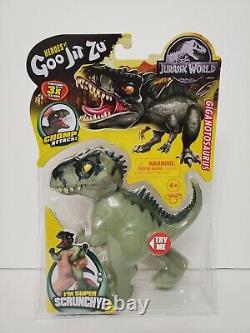 Goo Jit Zu Jurassic World Lot Blue, T-Rex, Giganotosaurus, & Pyroraptor. HTF