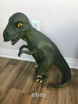 Green Baby Dinosaur T-Rex Statue Prehistoric Theme Decor Jurassic Display Prop