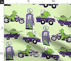 Green Dinosaur Rex Extinct Trex Gas 100% Cotton Sateen Sheet Set by Roostery