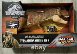 HUGE 24Jurassic World Battle Damage Dinosaur Super Colossal Tyrannosaurus T Rex