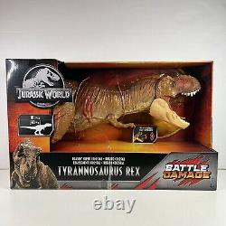 HUGE 24 Jurassic World Battle Damage Dinosaur Super Colossal Tyrannosaurus T Rex