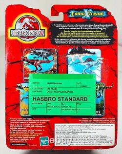 Hasbro Jurassic Park 3 CamoXtreme Lava T-Rex & Velociraptor RARE Product Sample