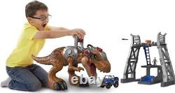 Imaginext Jurassic World T. Rex Dinosaur Toy with Owen Grady Figure, Light-Up