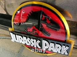 JURASSIC PARK distressed 3D ART signs Custom order new 3-D TRex T-Rex Dinosaur