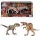 JURASSIC WORLD bite T-Rex vs. Bite Spinosaurus Set of 2 dinosaur figures