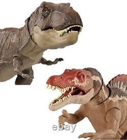 JURASSIC WORLD bite T-Rex vs. Bite Spinosaurus Set of 2 dinosaur figures