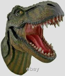 Jurassic King T-Rex Tyrannosaurus Rex Dinosaur Head Wall Mount Statue