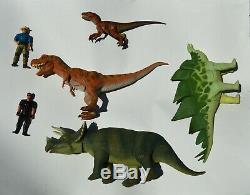 Jurassic Park 1993 Kenner figure toys dinosaurs T Rex, Triceratops, Steg Toy Lot