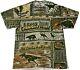 Jurassic Park Universal USC Amblin T-Rex Vtg 1993 All Over Print Hanes Shirt
