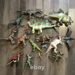 Jurassic Park World Lot 18 Figures Assorted Some Vtg T Rex Raptor Dinosaur As Is