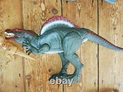 Jurassic World 71cm Mosasaurus Spinosaurus Chomping T-Rex Raptor Dinosaur Bundle