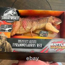 Jurassic World Battle Damage ROARIN' SUPER COLOSSAL TYRANNOSAURUS REX SH New