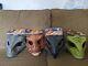 Jurassic World Dino Escape Mattel Mask Set of 4 Velociraptor Blue + Green & TRex