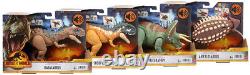 Jurassic World Dominion Dinosaurs 5 Lot T Rex + Triceratops + Ankylosaurus +