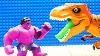 Jurassic World Evolutionscorpius Rex Pink Velociraptor Green T Rex Dinosaurs Vs Pink Hulk