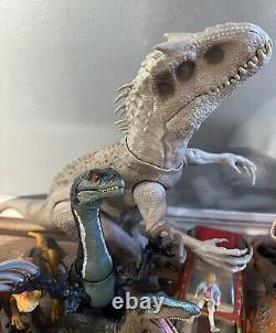 Jurassic World Figure Lot Indominus Carnotaurus TRex Sarcosuchus Stegasaurus