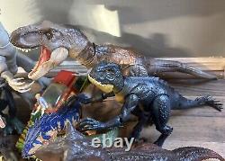 Jurassic World Figure Lot Indominus Carnotaurus TRex Sarcosuchus Stegasaurus