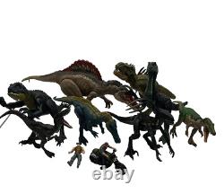Jurassic World Jurassic Park Mixed Dinosaur Lot 10 pc Spinosaurus T-Rex