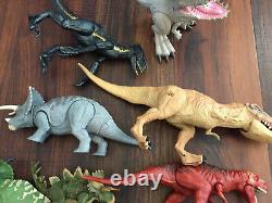 Jurassic World Jurassic Park Mixed Dinosaur Lot 14 pc Spinosaurs T-rex +++