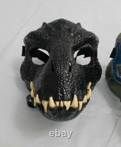 Jurassic World Masks Indoraptor TRex & Velociraptor Dinosaur Moveable Jaws LOT