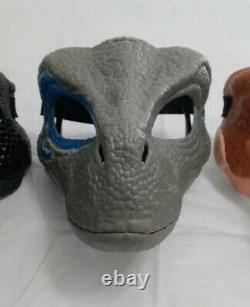 Jurassic World Masks Indoraptor TRex & Velociraptor Dinosaur Moveable Jaws LOT