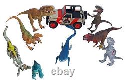 Jurassic World Park 29 Jeep & 8 Poseable Dinosaur Figures T Rex