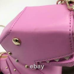 Kate Spade Pink T-Rex Dinosaur Shoulder Bag Crossbody Pochette Leather B029