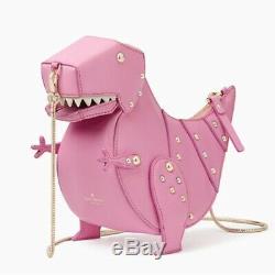 Kate Spade RARE T REX NWT Hard To Find Pink Dinosaur New Clutch Bag Cross Body