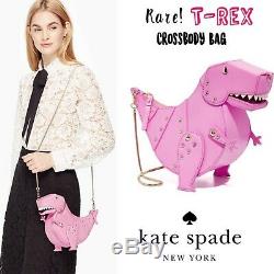 Kate Spade RARE T REX T-Rex Rare Pink Dinosaur Clutch Bag Cross Body Dino Trex