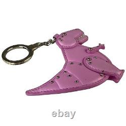 Kate Spade T-Rex Trex Pink Leather Keychain Key Fob