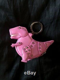 Kate Spade Whimsies T-Rex Dinosaur Coin Case, Bag Charm, Keychain Pink Gold Rare