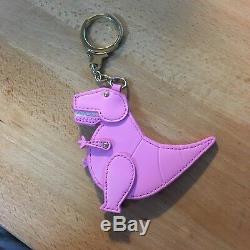 Kate Spade Whimsies T-Rex Dinosaur Keychain Key Ring Fob Bag Charm Pink RARE