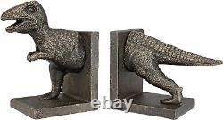 Katlot T-Rex Dinosaur Cast Iron Sculptural Bookend Pair