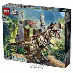 LEGO 75936 Jurassic World Classic Jurassic Park Gate And T Rex Dinosaur Rampage
