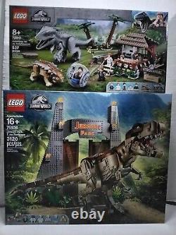 LEGO 75936 Jurassic World Jurassic Park T. Rex Rampage + LEGO 75941 Jurassic Wor
