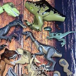 LEGO Dinosaur Figures PARTS Lot T-Rex Raptors Baryonyx Therizinosaurus READ