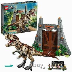 LEGO Jurassic Park T. Rex Rampage Set with 6 Minifigures 75936 (NEW)damage box