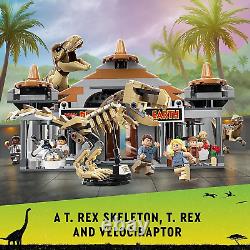 LEGO Jurassic Park Visitor Center T Rex & Raptor Attack 76961 Dinosaur Skeleton