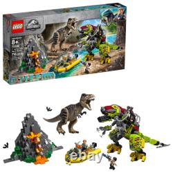 LEGO Jurassic World T. Rex vs Dino-Mech Battle (75938) NISB sealed damaged box