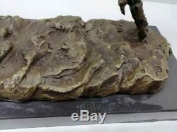 Large Bronze Dinosaur Skeleton Sculpture Tyrannosaurus Rex T Rex 71cm Long