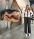 Large T-Rex Head Statue Wall Mount Mouth Open Dinosaur Statue Sculpture