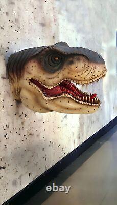 Large T-Rex Head Statue Wall Mount Mouth Open Dinosaur Statue Sculpture