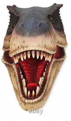 Large T-Rex Head Statue Wall Mount Mouth Open Dinosaur Statue Sculpture