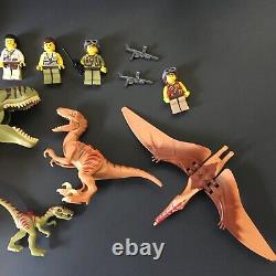 Lego DINO DEFENSE HQ 5887 Complete T-Rex Coelophysis, Velociraptor, + Pteranodon