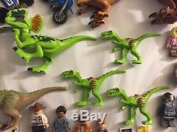 Lego Jurassic World Park Minifigure HUGE LOT Dinosaurs Characters Vehicles T-Rex