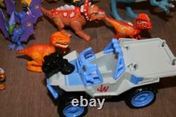 Lot 15 Jurassic World Playskool Heroes Toys T-rex Jeeps Stegosaurus Triceratops