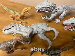 Lot Of Jurassic World Dinosaur Figure Toys 3x Indominus Rex + T Rex + Raptors